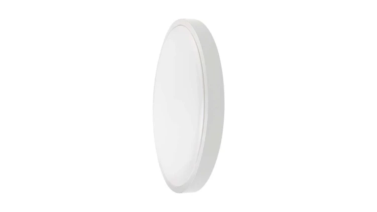 Plafoniera LED 18W 1800lm 4000K IP44 Okrągła fi225 Mleczny Biała Ramka z mikrofalowym czujnikiem ruchu 7660