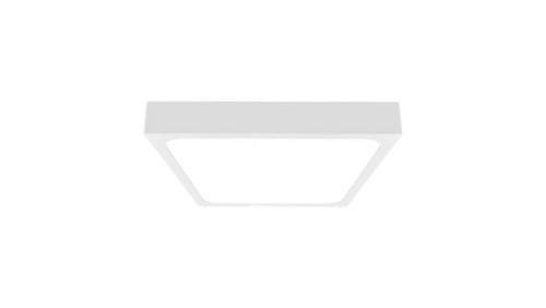 Plafoniera LED 18W 1800lm 4000K IP44 Kwadrat Mleczny Biała Ramka z mikrofalowym czujnikiem ruchu 7666