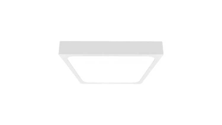 Plafoniera LED 24W 2400lm 4000K IP44 Kwadrat Mleczny Biała Ramka z mikrofalowym czujnikiem ruchu 7667