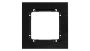 DECO Ramka uniwersalna pojedyncza - aluminium szczotkowane (ramka: czarna spód: czarny) 12-12-DRA-1