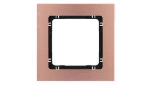 DECO Ramka uniwersalna pojedyncza - aluminium szczotkowane (ramka: kolor miedziany spód: czarny) 9-12-DRA-1