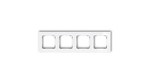 ICON Ramka uniwersalna poczwórna kwadratowa - efekt szkła (ramka: biała spód: czarny) 0-12-IRSK-4