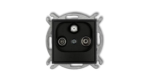 ICON Mechanizm gniazda abonenckiego RTV-SAT końcowego 1,5dB czarny mat 12IGS