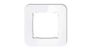 ICON Ramka uniwersalna pojedyncza zaokrąglona - efekt szkła (ramka: biała spód: biały) 0-0-IRSZ-1