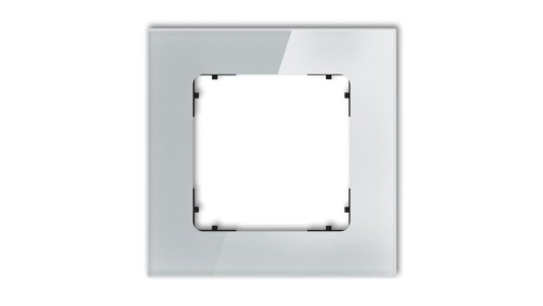 ICON Ramka uniwersalna pojedyncza kwadratowa - efekt szkła (ramka: szara spód: czarny) 15-12-IRSK-1
