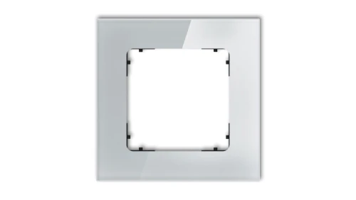 ICON Ramka uniwersalna pojedyncza kwadratowa - efekt szkła (ramka: szara spód: czarny) 15-12-IRSK-1