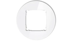 ICON Ramka uniwersalna pojedyncza okrągła - efekt szkła (ramka: biała spód: biały) 0-0-IRSO-1