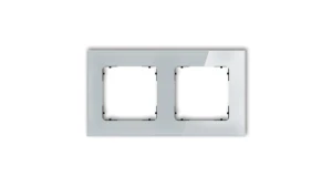 ICON Ramka uniwersalna podwójna kwadratowa - efekt szkła (ramka: szara spód: czarny) 15-12-IRSK-2