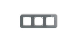 ICON Ramka uniwersalna potrójna zaokrąglona - efekt szkła (ramka: grafitowa spód: grafitowy mat) 28-28-IRSZ-3