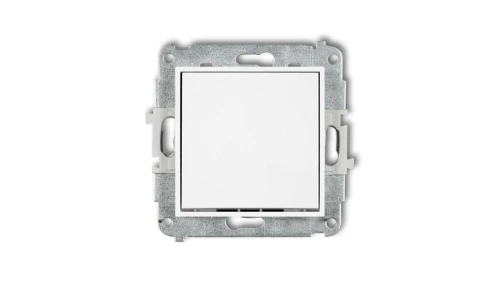 ICON Mechanizm łącznika zwiernego, jednobiegunowego (jeden klawisz bez piktogramu) biały mat 25IWP-4.1
