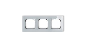 ICON Ramka uniwersalna potrójna kwadratowa - efekt szkła (ramka: szara spód: czarny) 15-12-IRSK-3