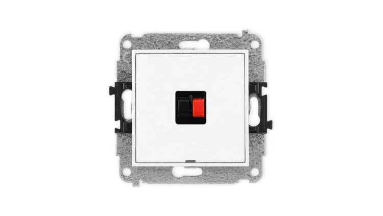 ICON Mechanizm gniazda głośnikowego pojedynczego, bez pola opisowego biały IGGBO-1