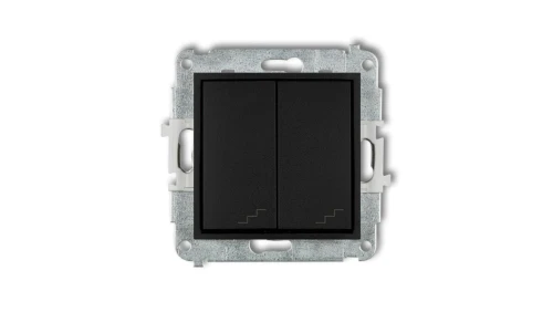 ICON Mechanizm łącznika podwójnego schodowego czarny mat 12IWP-33