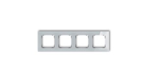 ICON Ramka uniwersalna poczwórna kwadratowa - efekt szkła (ramka: szara spód: czarny) 15-12-IRSK-4