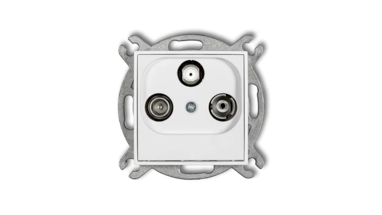 ICON Mechanizm gniazda abonenckiego RTV-SAT końcowego 1,5dB biały IGS