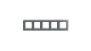 ICON Ramka uniwersalna pięciokrotna kwadratowa - efekt szkła (ramka: grafitowa spód: biały) 28-0-IRSK-5