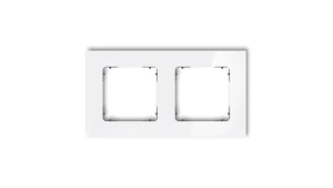 ICON Ramka uniwersalna podwójna kwadratowa - efekt szkła (ramka: biała spód: grafitowy mat) 0-28-IRSK-2