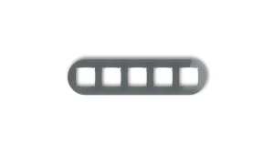 ICON Ramka uniwersalna pięciokrotna okrągła - efekt szkła (ramka: grafitowa spód: grafitowy mat) 28-28-IRSO-5