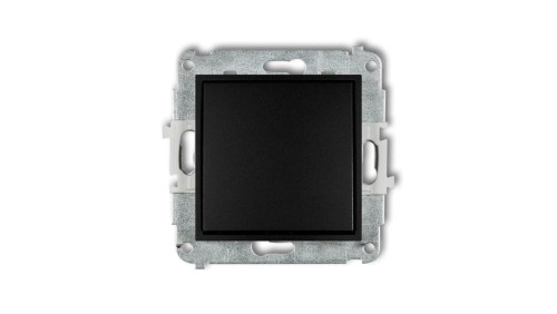 ICON Mechanizm łącznika zwiernego, jednobiegunowego (jeden klawisz bez piktogramu) czarny mat 12IWP-4.1