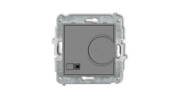 ICON Mechanizm elektronicznego regulatora temperatury z czujnikiem podpodłogowym szary mat 27IRT-1