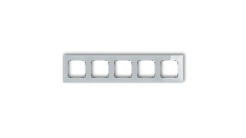 ICON Ramka uniwersalna pięciokrotna kwadratowa - efekt szkła (ramka: szara spód: czarny) 15-12-IRSK-5