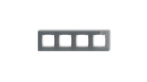 ICON Ramka uniwersalna poczwórna kwadratowa - efekt szkła (ramka: grafitowa spód: grafitowy mat) 28-28-IRSK-4