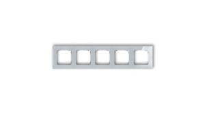 ICON Ramka uniwersalna pięciokrotna kwadratowa - efekt szkła (ramka: szara spód: grafitowy mat) 15-28-IRSK-5