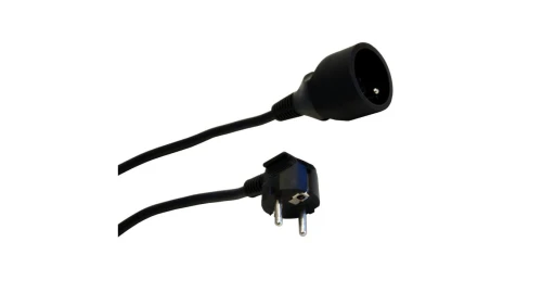 Przedłużacz 1-gniazdowy, 3m, 3x1,0mm OWY czarny 28218