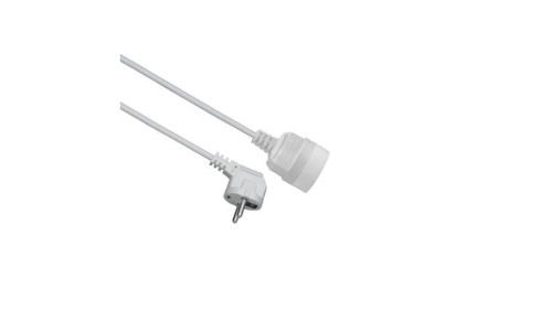 Przedłużacz 1-gniazdowy, 5m, 3x1,0mm OWY biały 28213