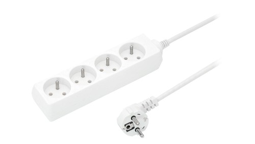 Przedłużacz 4-gniazda z/u 16A 3m /OMY 3x1,5/ biały PS-470 T-110740