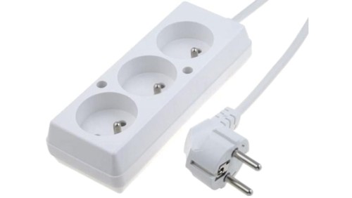Przedłużacz 3-gniazda z/u 16A 5m /OMY 3x1,5/ biały PS-370 T-110030