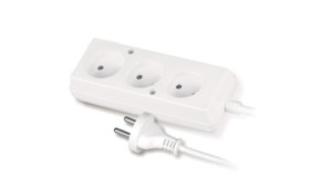 Przedłużacz 3-gniazda b/u 10A 1,5m /OMY 2x1/ biały PS-360 T-105300