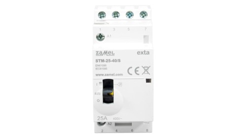 Stycznik modułowy ze sterowaniem ręcznym instalacyjny 25A 4Z 230V AC STM-25-40/S EXT10000314