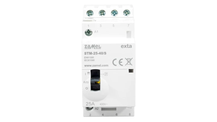Stycznik modułowy ze sterowaniem ręcznym instalacyjny 25A 4Z 230V AC STM-25-40/S EXT10000314