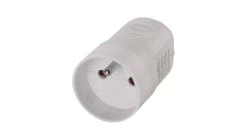 Gniazdo wtyczkowe przenośne z uziemieniem IP20 250V 16 A białe 24006