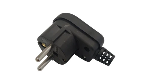 Wtyczka kątowa 2P+Z unischuko IP20 250V~ 16 A czarna 24031