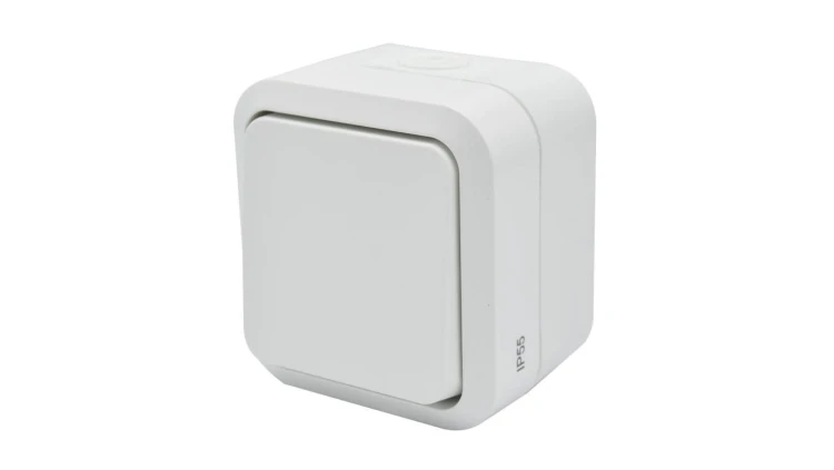 Łącznik uniwersalny pojedynczy natynkowy Aqua Pro IP55 biały 60220