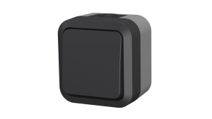 Łącznik zwierny dzwonek pojedynczy natynkowy Aqua Pro IP55 szaro grafitowy 60322