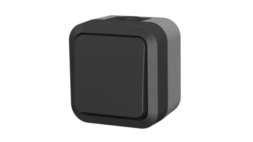 Łącznik zwierny dzwonek pojedynczy natynkowy Aqua Pro IP55 szaro grafitowy 60322