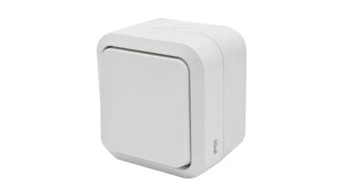 Łącznik zwierny dzwonek pojedynczy natynkowy Aqua Pro IP55 biały 60222