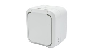 Gniazdo z uziemieniem pojedyncze natynkowe Aqua Pro IP55 białe 60224