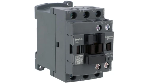 Stycznik mocy Easy TeSys Control AC-3, 9A, 3P (1NC), cewka 24V DC LC1E0901BD