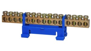 Listwa zaciskowa 15-polowa 10mm2 niebieska LZ-15B