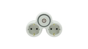 Rozgałęźnik wtyczkowy dwukrotny z włącznikiem z/u schuko R-21BWS/S/B W-72003