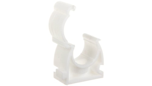 Uchwyt zamykany bezhalogenowy do rur gładkich UZHF 22 biały 68636 /100szt./