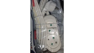 Przedłużacz z dwukrotnym gniazdem 2x2p+Z, 10A 5,m biały, PS-270/5,0 BIAŁY, T-105170