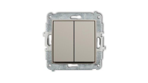 MINI Mechanizm łącznika podwójnego krzyżowego (dwa klawisze bez piktogramu) taupe 60MWP-66.1