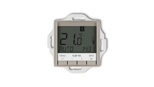 MINI Mechanizm uniwersalnego elektronicznego tygodniowego regulatora temperatury (podświetlenie niebieskie) taupe 60MRT-3.2