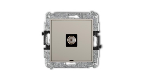 MINI Mechanizm gniazda antenowego pojedynczego TV, bez pola opisowego taupe 60MGTVBO-1