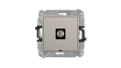 MINI Mechanizm gniazda antenowego pojedynczego TV, bez pola opisowego taupe 60MGTVBO-1